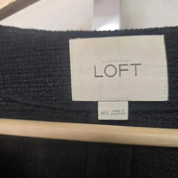 LOFT Women's Black Belted Kimono Jacket M/L - Picture 3 of 5